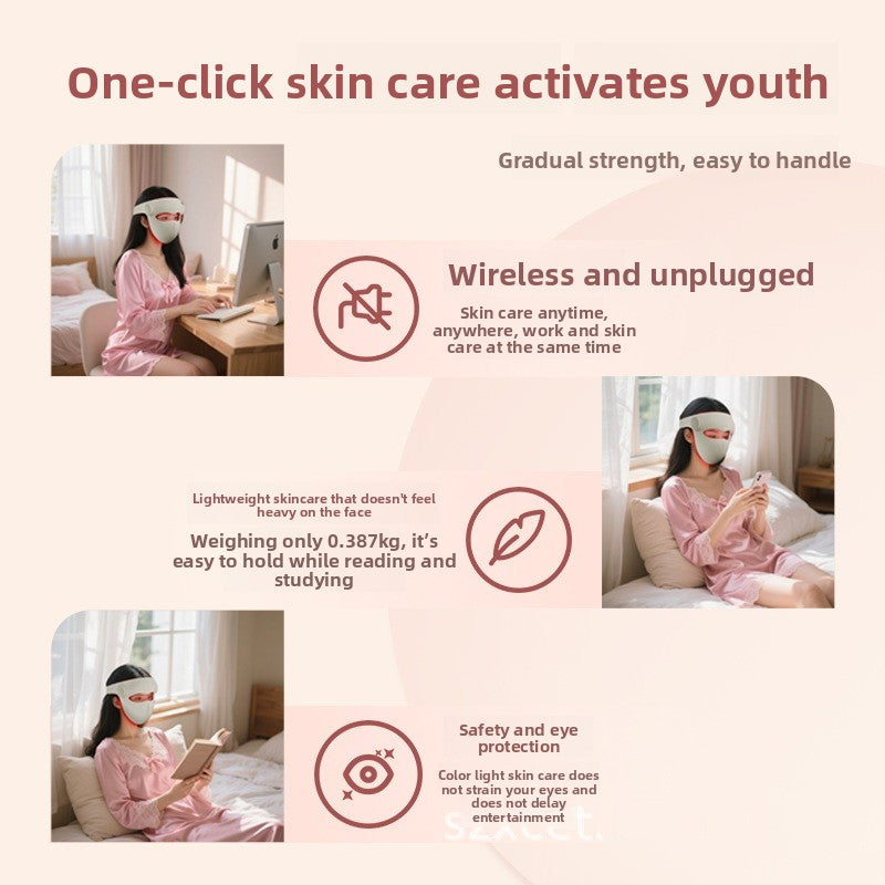 Wireless LED Beauty Mask for At-Home Skincare Routine