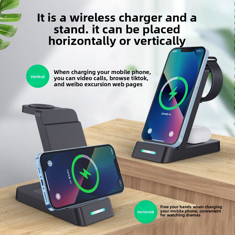 Three-in-One Fast Wireless ChargerThree-in-One Fast Wireless Charger for iPhone and Samsung
 for iPhone and Samsung