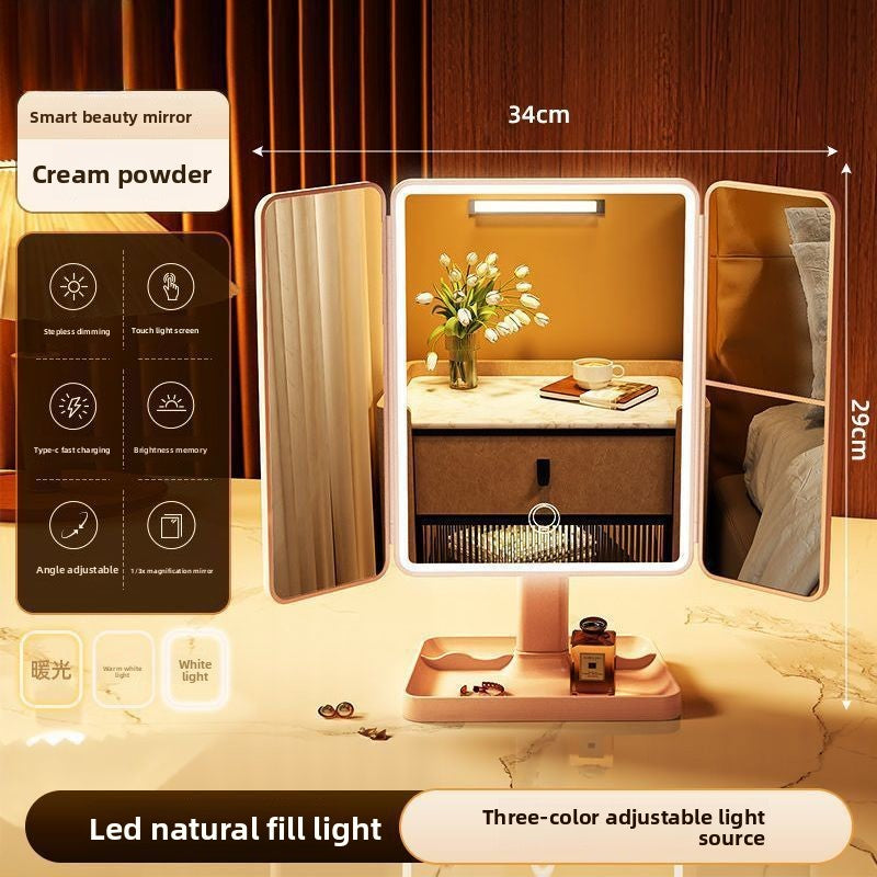 LED Makeup Mirror with Adjustable Light  Desktop Vanity Mirror