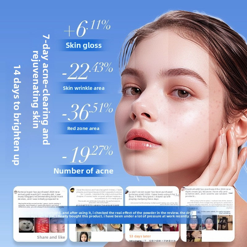LED Light Therapy Face Mask for Clear & Glowing Skin