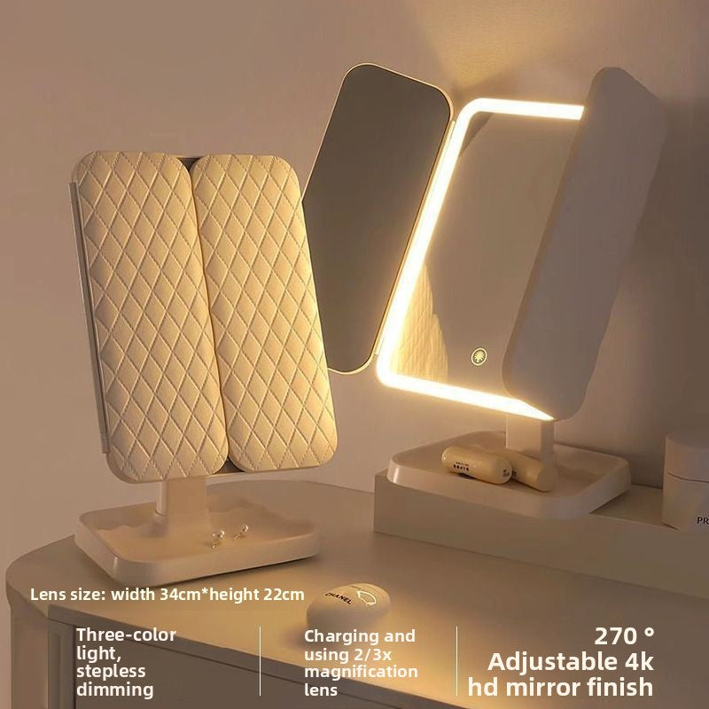 LED Makeup Mirror with Adjustable Light  Desktop Vanity Mirror