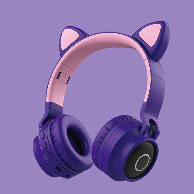 Cat Ear Head-Mounted Bluetooth Headset