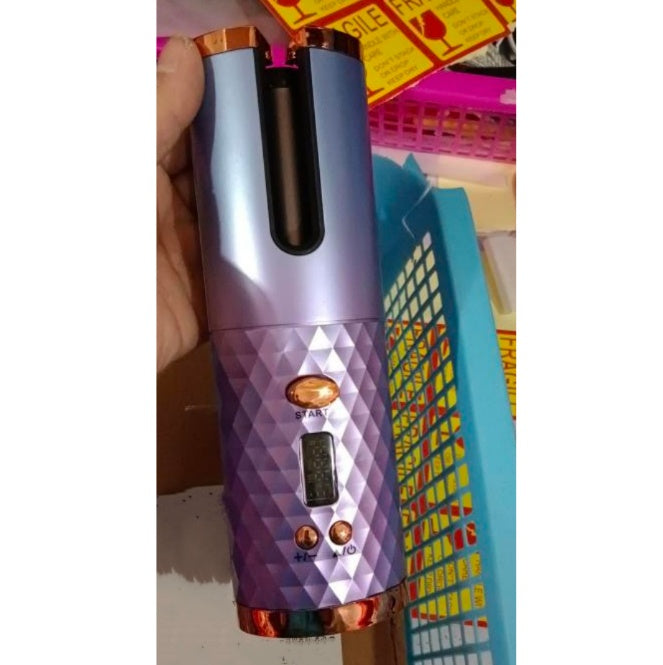 USB Cordless Automatic Hair Curler with LCD Display – Rechargeable