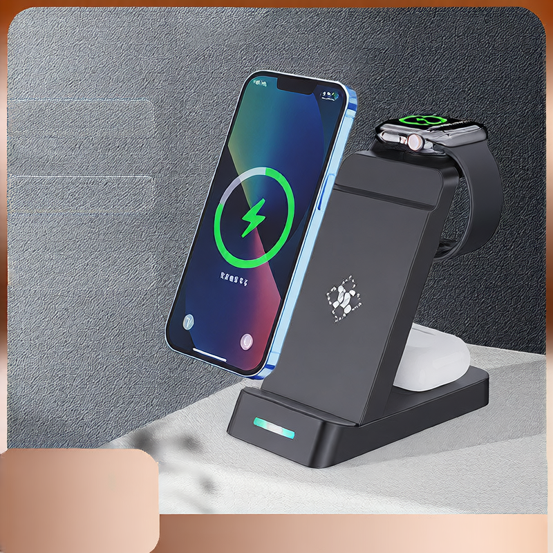 Three-in-One Fast Wireless ChargerThree-in-One Fast Wireless Charger for iPhone and Samsung
 for iPhone and Samsung