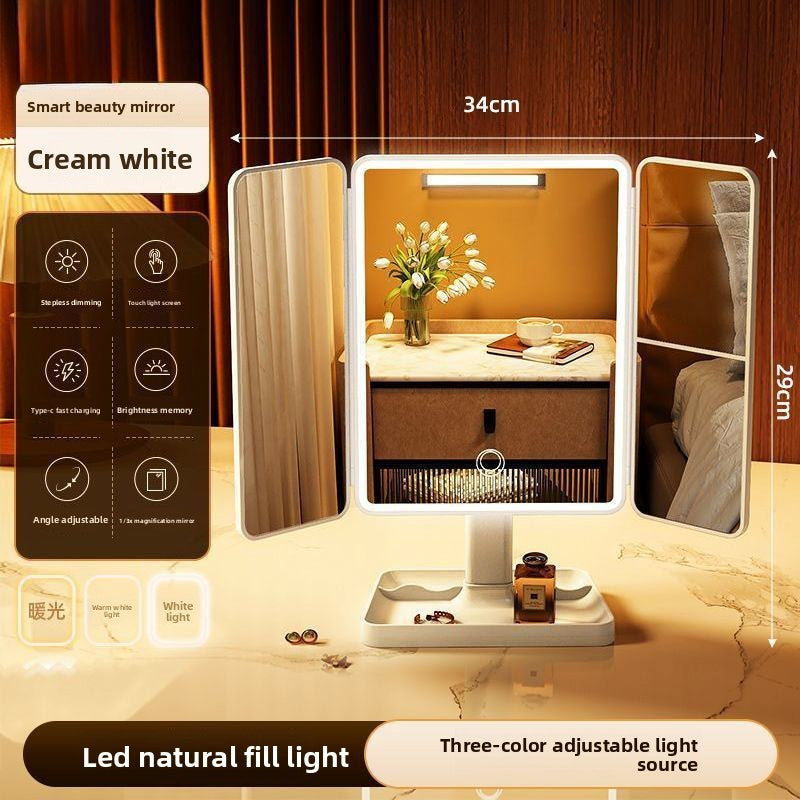 LED Makeup Mirror with Adjustable Light  Desktop Vanity Mirror