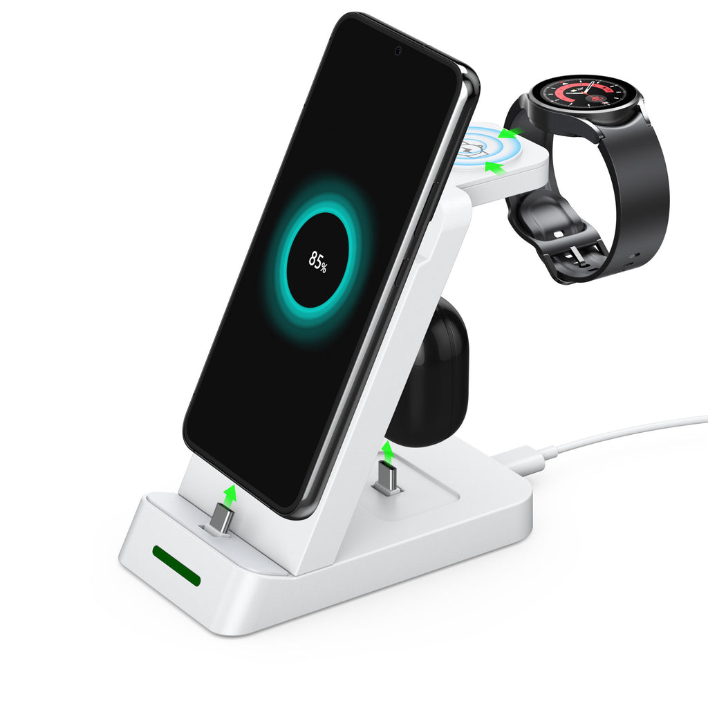 Three-in-One Fast Wireless ChargerThree-in-One Fast Wireless Charger for iPhone and Samsung
 for iPhone and Samsung